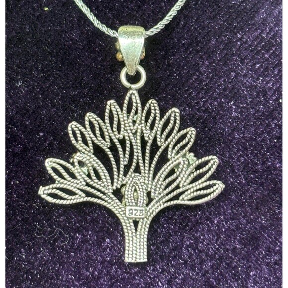 925 Sterling Silver Turkish Filigree Tree Necklace for Women, NEW,HandmadeGift - Picture 3 of 5
